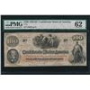Image 1 : 1862-63 $100 Confederate States of America Note PMG 62