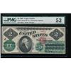 Image 1 : 1862 $2 Legal Tender Note PMG 53