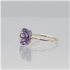 Image 2 : Natural 7 Ct Hand Carved Rose Amethyst Ring