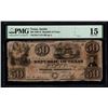 Image 1 : 1839-41 $50 Austin Republic of TX Note PMG 15