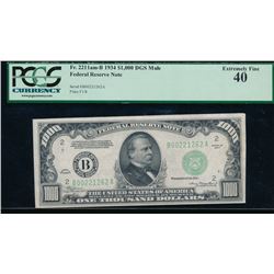 1934 $1000 New York Federal Reserve Note PCGS 40