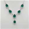 Image 5 : Lab Created Stunning 4 Piece Tsavorite Garnet Jewelry Set