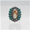 Image 1 : Sterling Silver 7 Ct Spiny Oyster Turquoise Ring