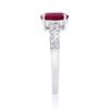 Image 3 : 14KT White Gold 1.95ct Ruby and Diamond Ring