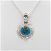 Image 2 : Lab Created Beautiful Natural 8.75 Ct Turquoise Pendant
