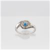 Image 3 : Lab Created Ladies Blue Sapphire White Gold Filled Ring