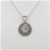 Image 2 : Lab Created Amazing Luminescent 5 Ct Natural Moonstone Pendant