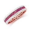 Image 2 : 14KT Rose Gold 0.46ctw Ruby and Diamond Ring