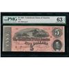 Image 1 : 1864 $5 Confederate States of America Note PMG 63EPQ