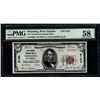Image 1 : 1929 $5 Wheeling National Bank Note PMG 58