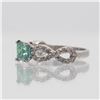 Image 2 : Lab Created Sparkling 2.5 Ct VVS1 Mint Green Diamond Ring
