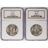 Image 1 : Lot of 1944-1945 Walking Liberty Half Dollar Coins NGC MS65