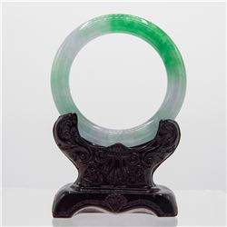 Chinese Fine Natural Lavender Green Jadeite Bangle