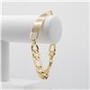 Image 2 : Sharp 26 Gram 14 Kt Gold Plated Figaro Bracelet