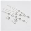 Image 1 : Lab Created Sparkling 4 Piece White Topaz Jewelry Set