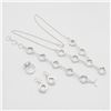 Image 2 : Lab Created Sparkling 4 Piece White Topaz Jewelry Set