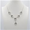 Image 3 : Lab Created Sparkling 4 Piece White Topaz Jewelry Set