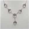 Image 4 : Lab Created Sparkling 4 Piece White Topaz Jewelry Set