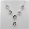 Image 5 : Lab Created Sparkling 4 Piece White Topaz Jewelry Set