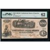 Image 1 : 1862-63 $100 Confederate States of America Note PMG 62