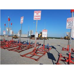 METAL SIGNS W/SKIDS Shop Equipment