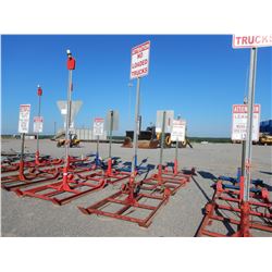 METAL SIGNS W/ SKIDS Shop Equipment