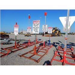 METAL SIGNS W/ SKIDS Shop Equipment