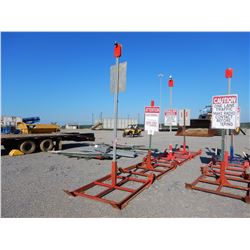 METAL SIGNS W/ SKIDS Shop Equipment