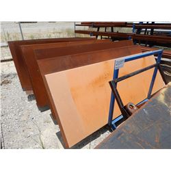 METAL RACK W/ MISC METAL SHEETS Shop Equipment