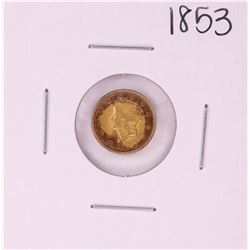 1853 Type 1 $1 Liberty Head Gold Dollar Coin