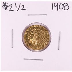 1908 $2 1/2 Indian Head Quarter Eagle Gold Coin