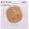Image 1 : 1881 $10 Liberty Head Eagle Gold Coin