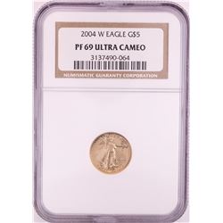 2004-W $5 Proof American Gold Eagle Coin NGC PF69 Ultra Cameo