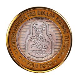 .999 Silver Gold River Laughlin, Nevada $10 Casino Limited Edition Gaming Token