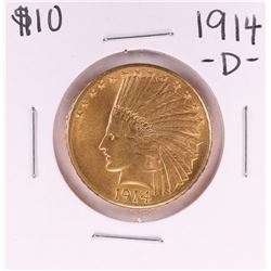 1914-D $10 Indian Head Eagle Gold Coin
