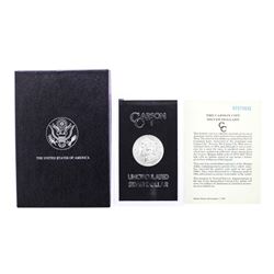 1882-CC $1 Morgan Silver Dollar Coin GSA Hoard Uncirculated in Original Box w/ COA