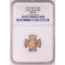 2010 $5 American Gold Eagle Coin NGC MS70 Early Releases