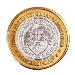 .999 Silver Caesars Palace Las Vegas, Nevada $10 Casino Limited Edition Gaming Token