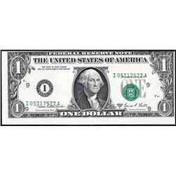 1969D $1 Federal Reserve Note Misaligned Overprint Error