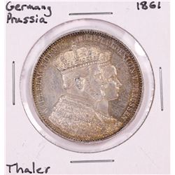 1861 Germany-Prussia Thaler Silver Coin