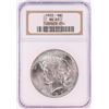 Image 1 : 1923 $1 Peace Silver Dollar Coin NGC MS65