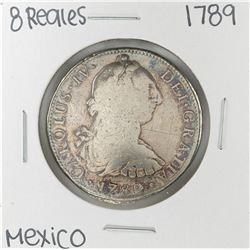 1789 Mo Mexico 8 Reales Silver Coin