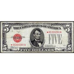 1928C $5 Legal Tender Star Note