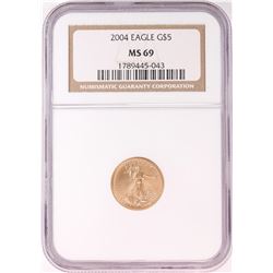 2004 $5 American Gold Eagle Coin NGC MS69