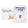 Image 1 : 2017 $1 Palau Golden Pirate Skull Gold Coin PCGS MS70 First Day of Issue w/ COA