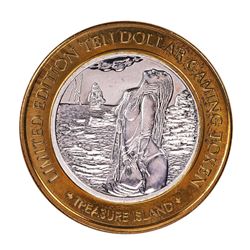 .999 Silver Treasure Island Las Vegas $10 Casino Limited Edition Gaming Token