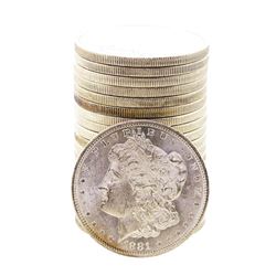 Roll of (20) Brilliant Uncirculated 1881-S $1 Morgan Silver Dollar Coins Nice Toning
