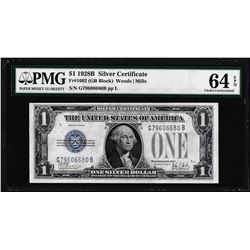1928B $1 Funnyback Silver Certificate Note Fr.1602 PMG Choice Uncirculated 64EPQ