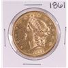 Image 1 : 1861 Type 1 $20 Liberty Head Double Eagle Gold Coin