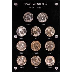 1942-1945 Wartime Nickel Coin Set